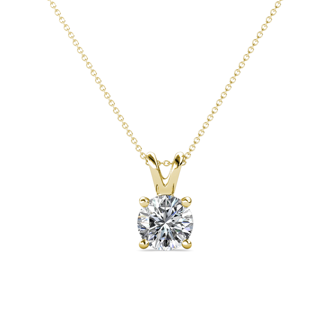 Jassiel 3.00 ct IGI Certified Lab Grown Diamond (9.00 mm) Double Bail Solitaire Pendant Necklace 
